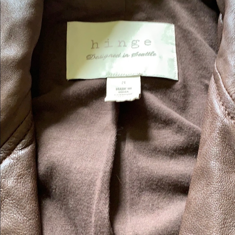 Hinge Brown Leather Jacket - image 1
